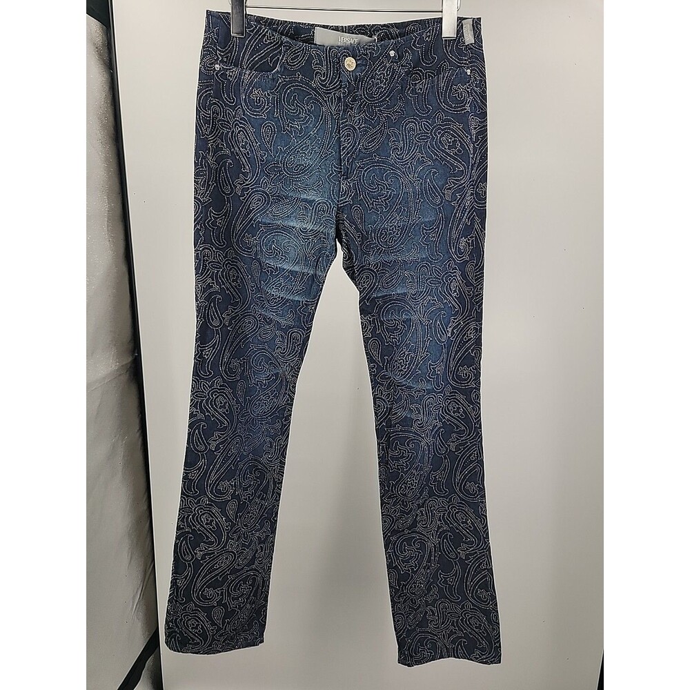 New Versace Jeans Couture Straight Bling Jeans Sz M Glam Vintage Y2K